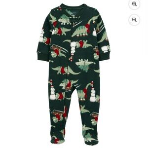 NWT Carter’s child of mine festive fleece footed sleeper zipper Pajamas